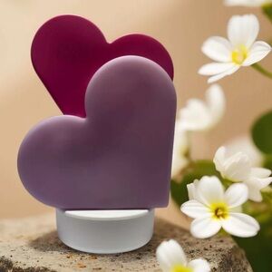 🌸. Heart-Shaped Purple and Maroon Aroma Diffuser
